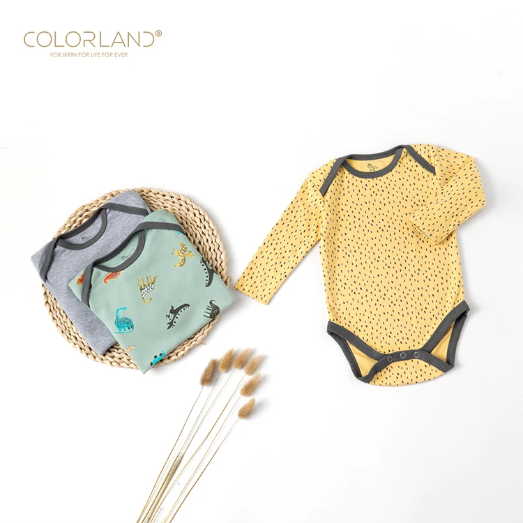 Hot sale custom pattern baby clothes cotton unisex bodysuit