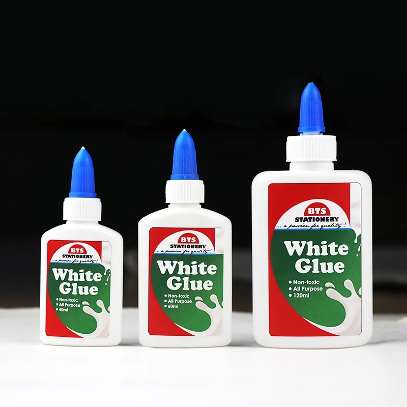 Non toxic low odor sticky 120ml white pva craft glue
