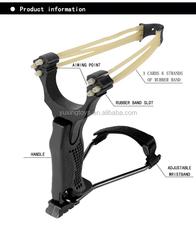 
3 Rubber Bands Slingshot Outdoor Games Powerful Hunting Bow & amp; powerful archery slingshot 