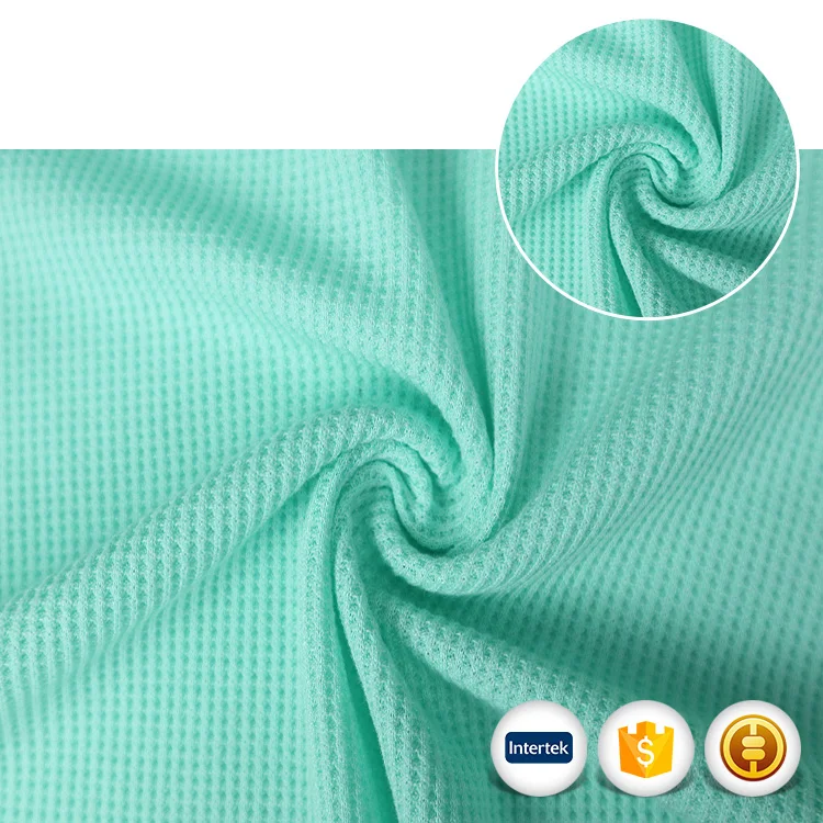 
New product t shirt thermal polyester rayon spandex waffle knitted stretch fabric 