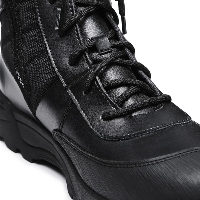 Xinxing Black  Tactical Split Leather EVA+rubber Sole Training Outdoor Boots