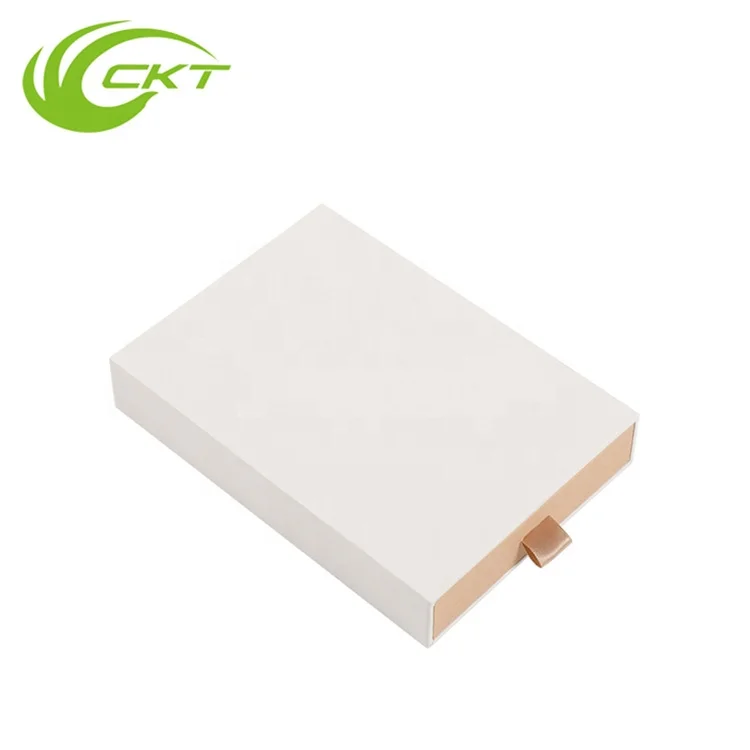 Luxury Unique Cardboard Paper Packaging Sliding Drawer White Bangle Bracelet Jewelry Gift Box