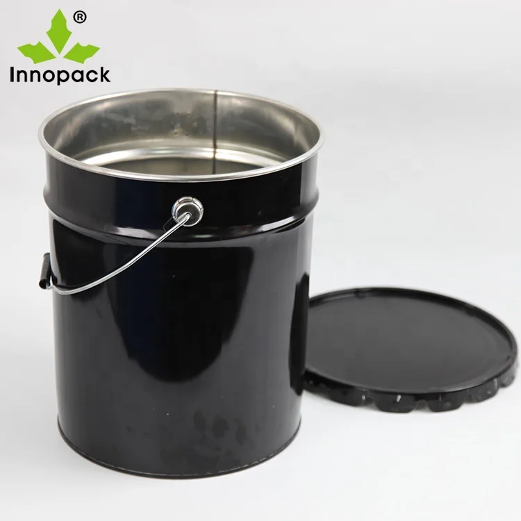 Customized 18 liters metallic bucket chemical pail metal drum for bitumen