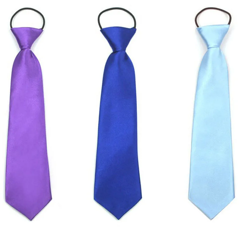Hot Sale Fashion Solid Color Plain Polyester School Uniform Children Neck Tie