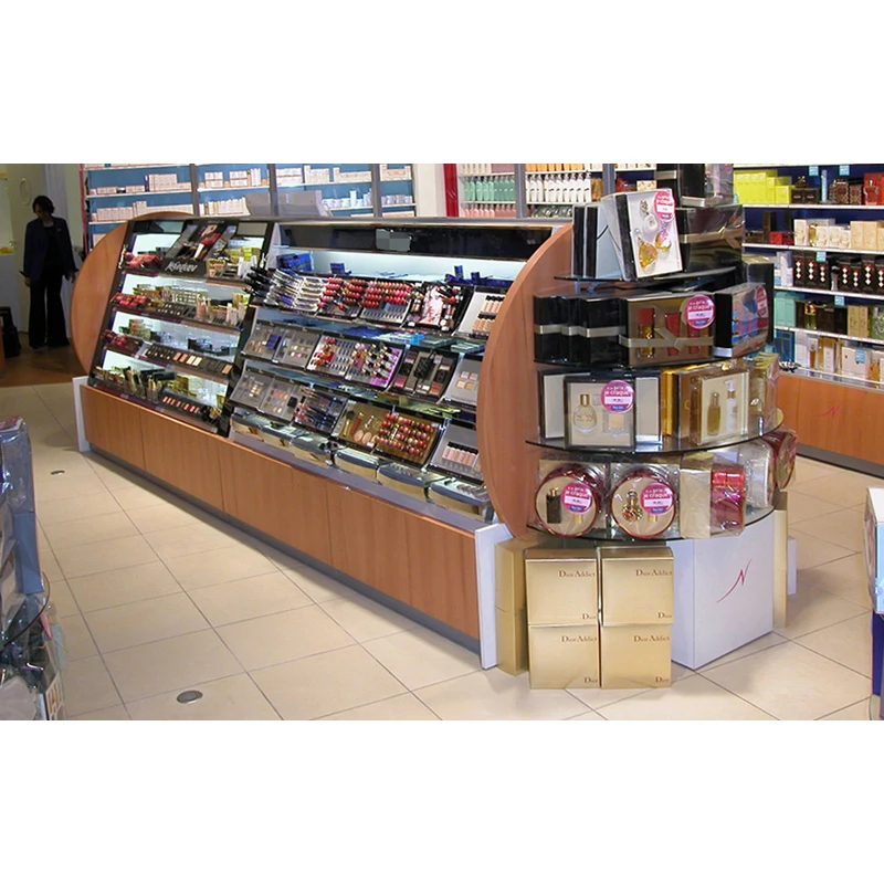 LUX Custom Shopping Mall High End Cosmetics Display Stand Cosmetic Showcase Cosmetic Display Cabinet