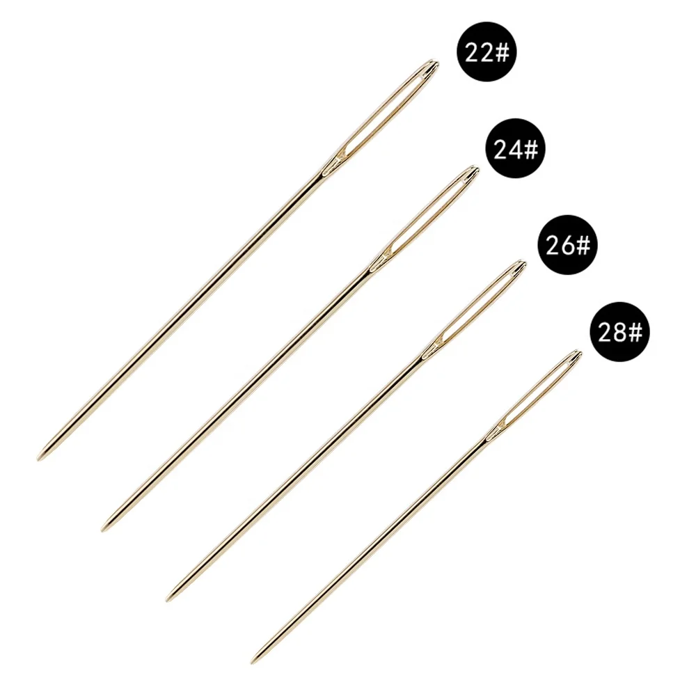 22# 24# 26# 28# Hong Mei Blunt Head Needle Gold-plated Cross Stitch Needle