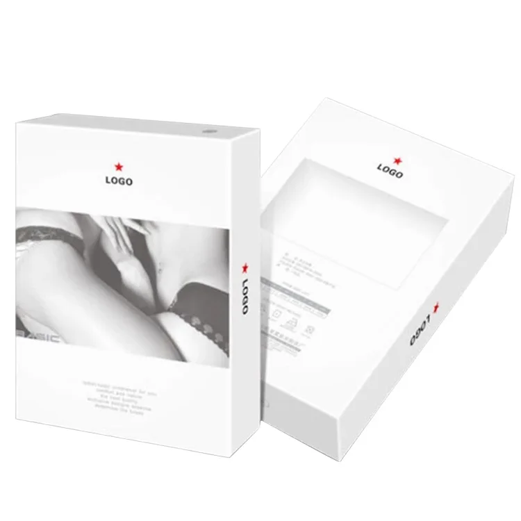 
custom Fashion Men Underwear sock Packaging Paper Box with window 