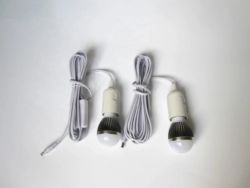 3W x2pcs led bulb 12W Panel cellphone charge portable solar Emergency Lights system Outdoor solar panel kit