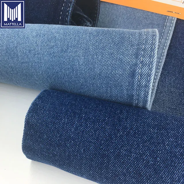 K9324 wholesale 12oz heavy stretch elastane 98% cotton 2% spandex denim fabric for lady women pants jeans