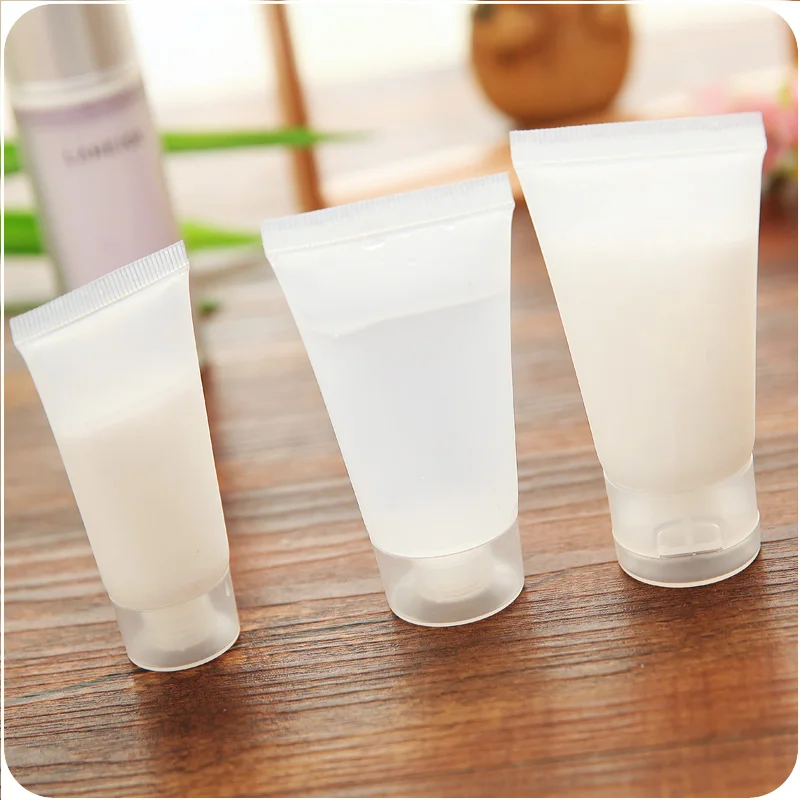 Clear Transparent frosted Cosmetic Plastic Soft Tube for face wash eyelash container