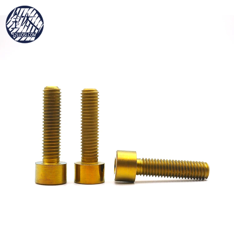 Hot Sale Gold Anod Titanium Colored Allen Bolts