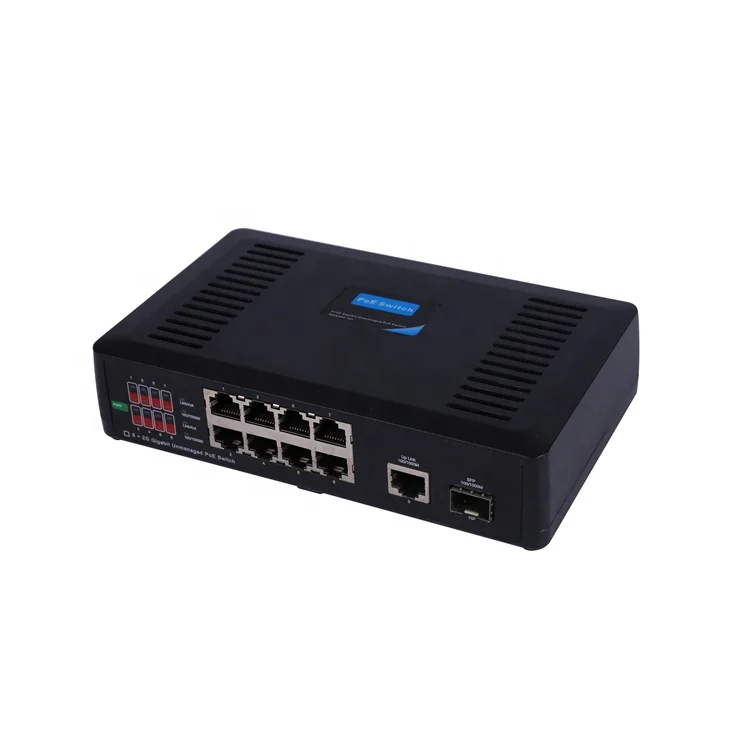 Высокое качество 2 гигабитный порт неуправляемый 8 порт poe коммутатор HY-1410G-POE