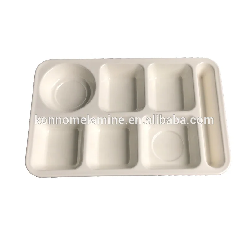 School and company canteens, restaurants, salad and fast food 6 lattices of dishes Melamine tableware factory sales