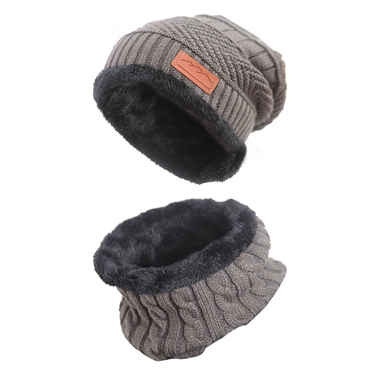 
Winter beanies men scarf knitted hat caps gorras bonnet warm baggy mens winter scarf and hat set hat custom 