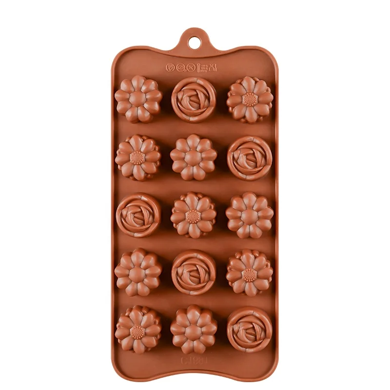 High quality chocolate mold silicone multi flowers design 3d bpa silicone chocolate molds
