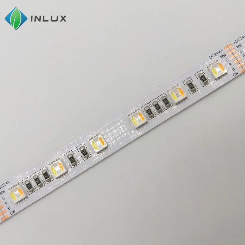 
DC24V 12V smd 5050 5 in 1 60leds/m 12mm 5 colors in 1 led rgb cct colorful changing rgbww led strip 