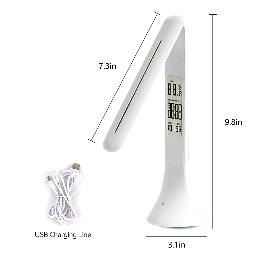 LED Desk Lamp Foldable Dimmable Touch Chargeable Table Light Night Lights