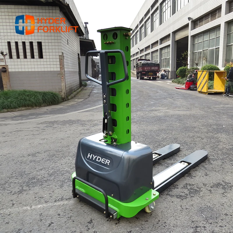 Wholesale Classical Semi-Electric Self-Loading Stacker - 1300mm Lifting height with 500kg Capacity for Warehouse