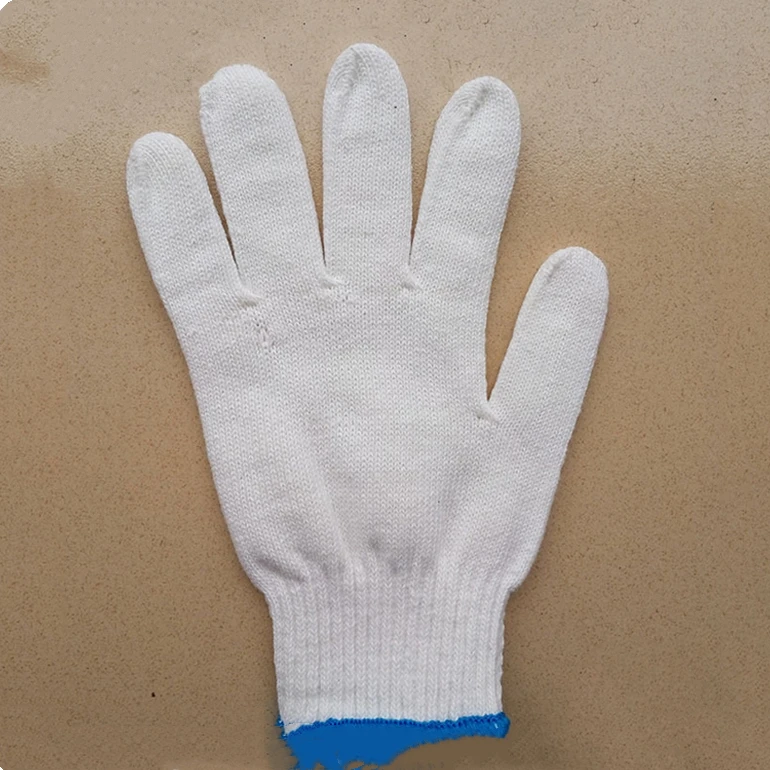 Machine Knitted Cotton Roping Gloves Protection
