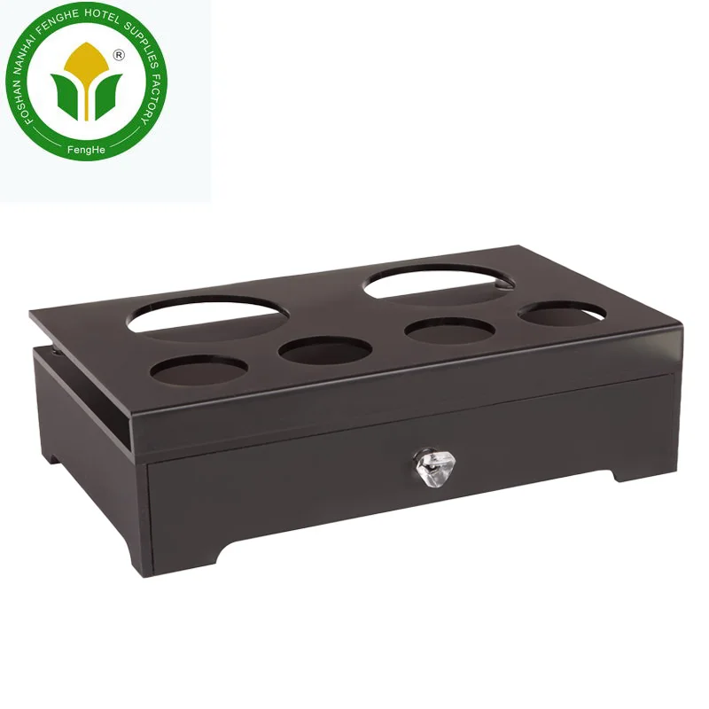 Hotel products custom black acrylic consumable storage box