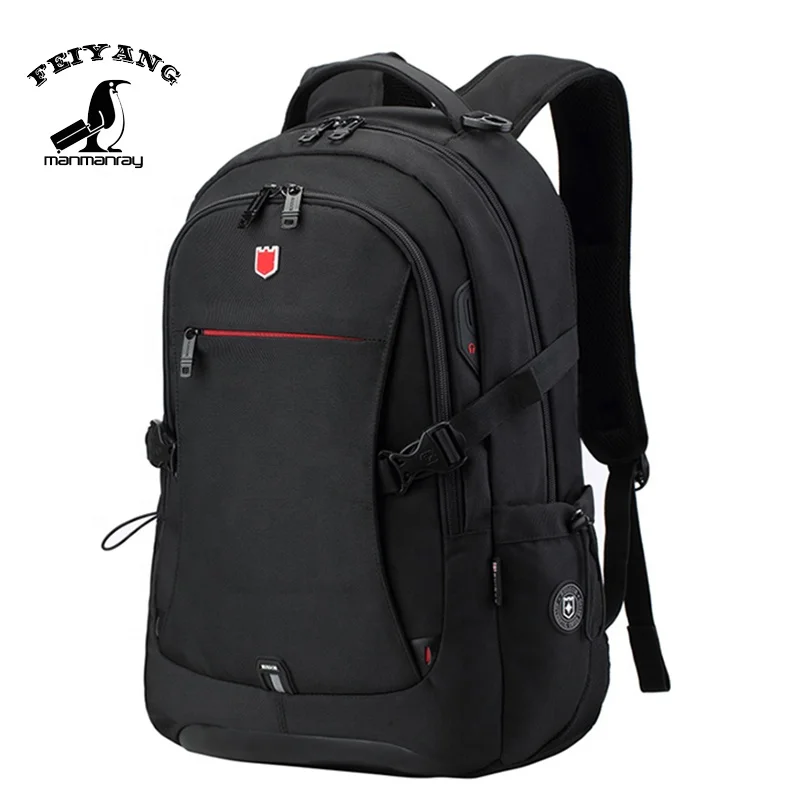 Laptop canvas backpack school backpack bag with USB charging port custom logo