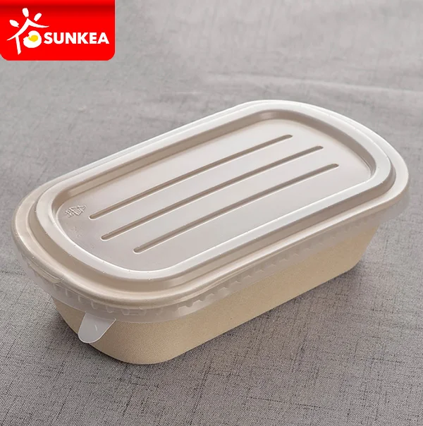 100% biodegradable compostable bamboo fiber pulp food container