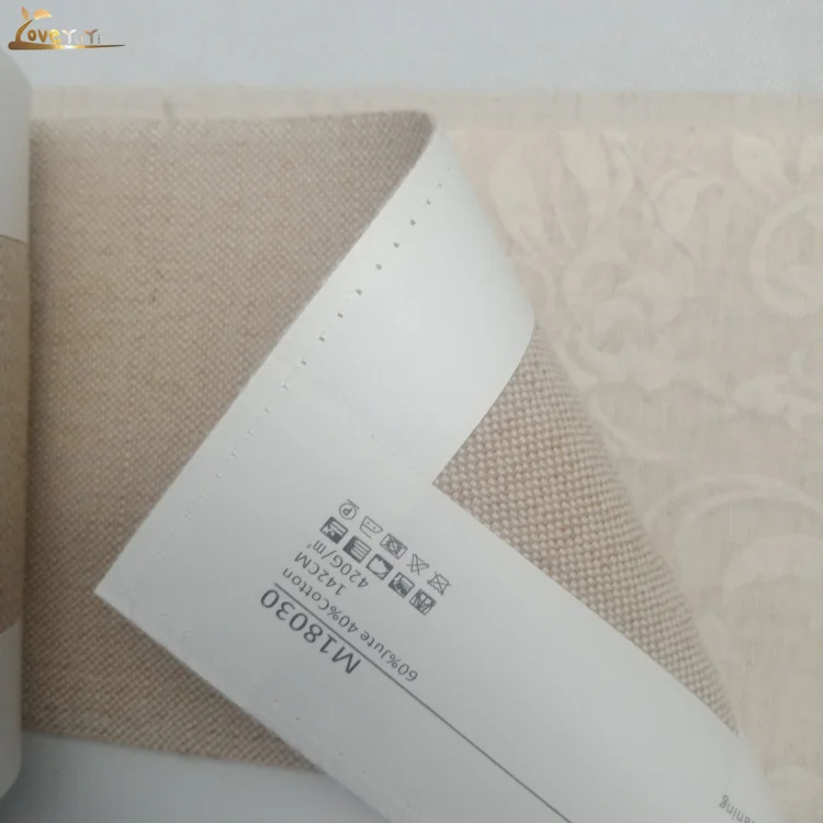 Furnished Plain Cotton Jute Fabric For Furniture Upholstery