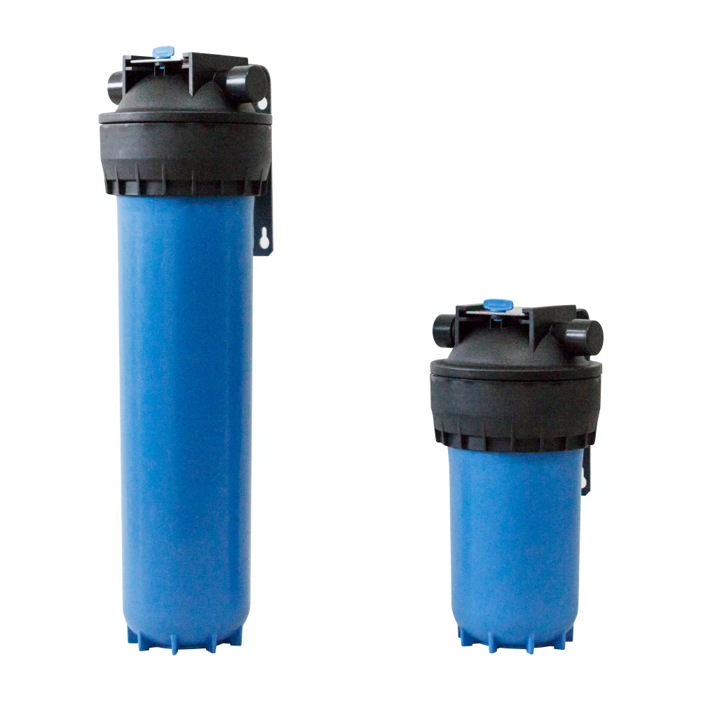 
 Пластиковый большой синий корпус фильтра для воды GFPP, 2 этапа, 10/20 дюймов  