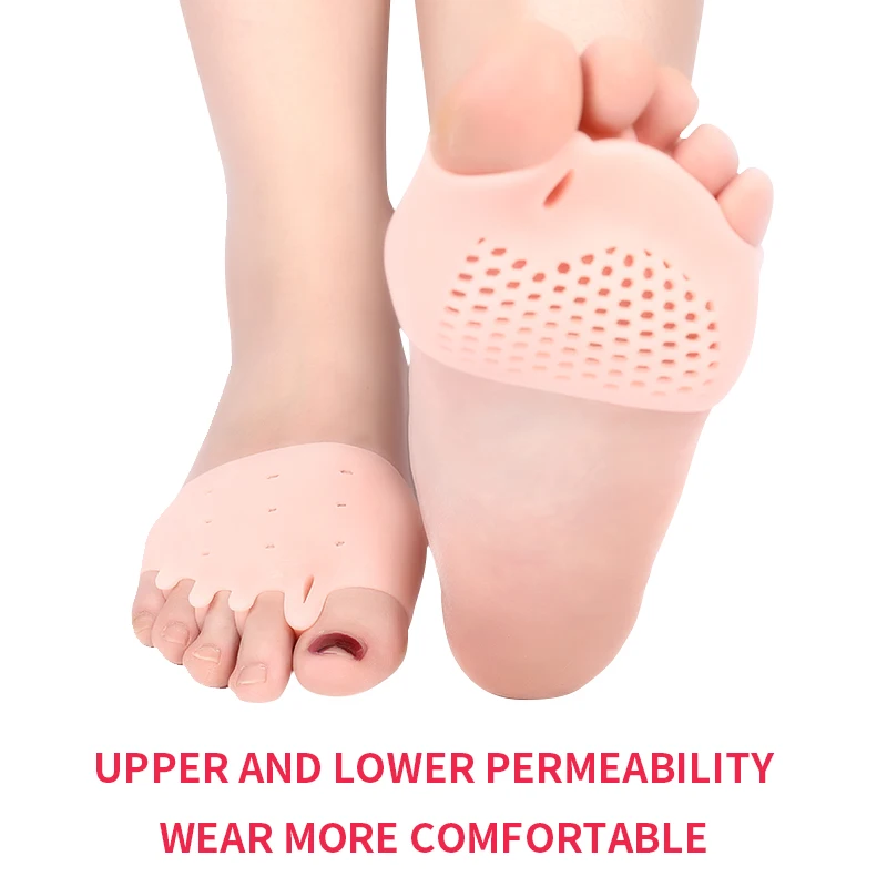 Гелевые разделители для ног с пятью отверстиями для левой и правой части обуви