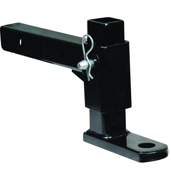 Black Steel Adjustable Hitch Ball Mount for Towing