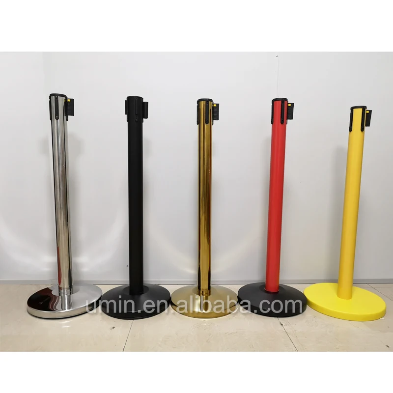 Контроль толпы желтая оповещательная стойка для очереди