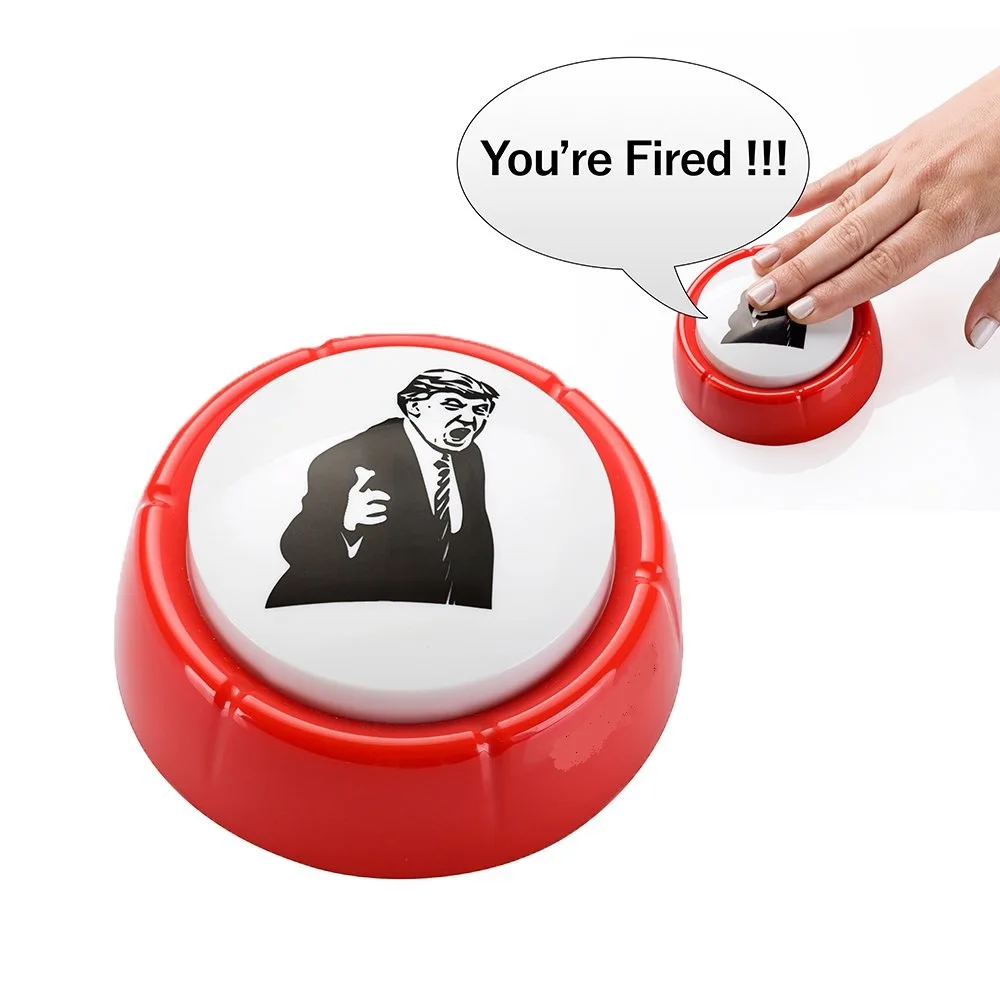 Custom Easy Button  You are Fired push button electronic sound voice music message box buzzer button