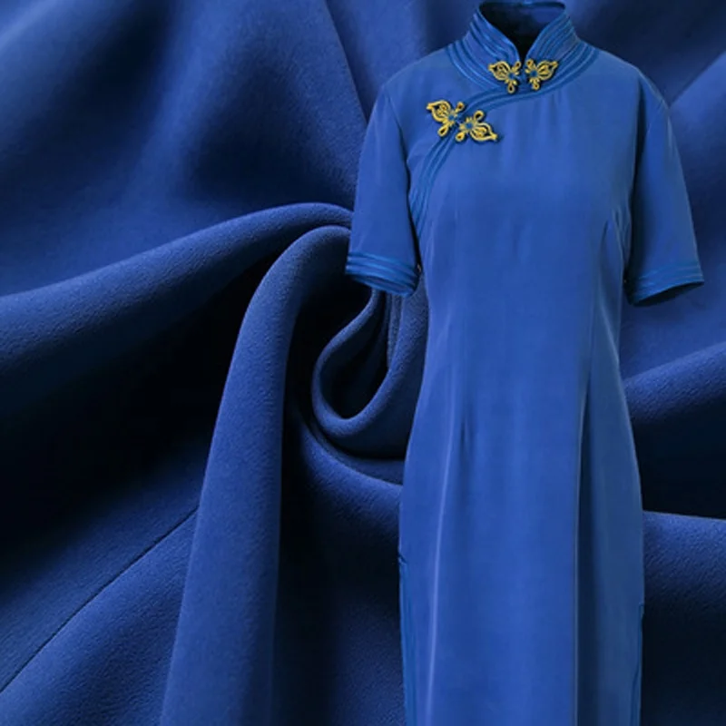 
Silk fabric 114cm width 30mm heavy silk crepe de chine fabric 100% silk CDC fabric 