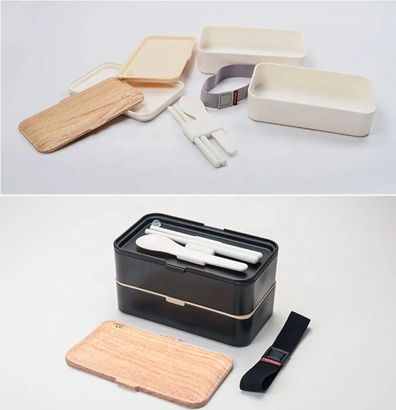 Экологичный Ланч-бокс Bento для детей и взрослых с крышкой из бамбукового волокна, высококачественный деревянный Ланч-бокс Bento