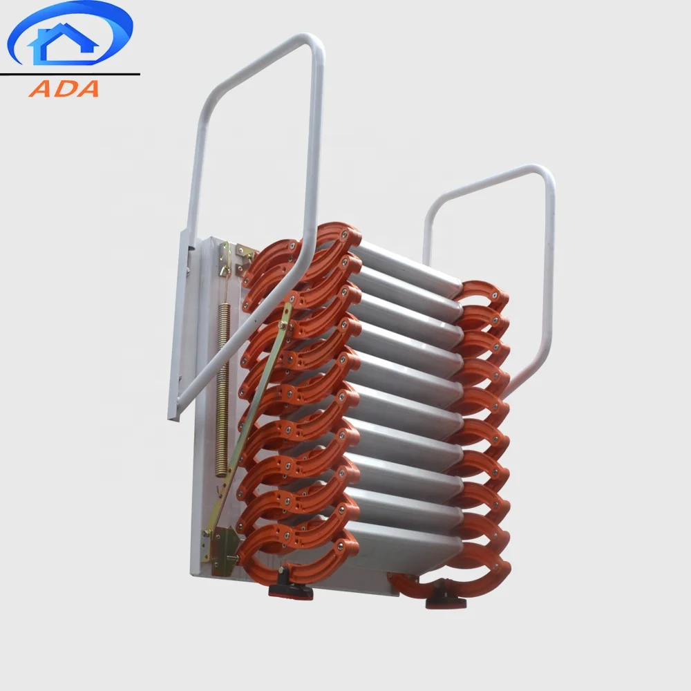 High quality retractable wall mounted stairs telescopic retractable loft folding step ladder