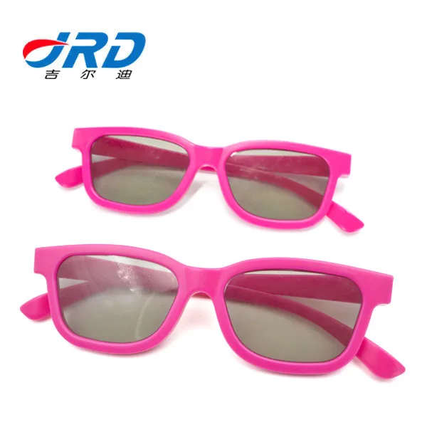 
Kids Pink Color Make Polarized Passive 3D Glasses for Normal TV 