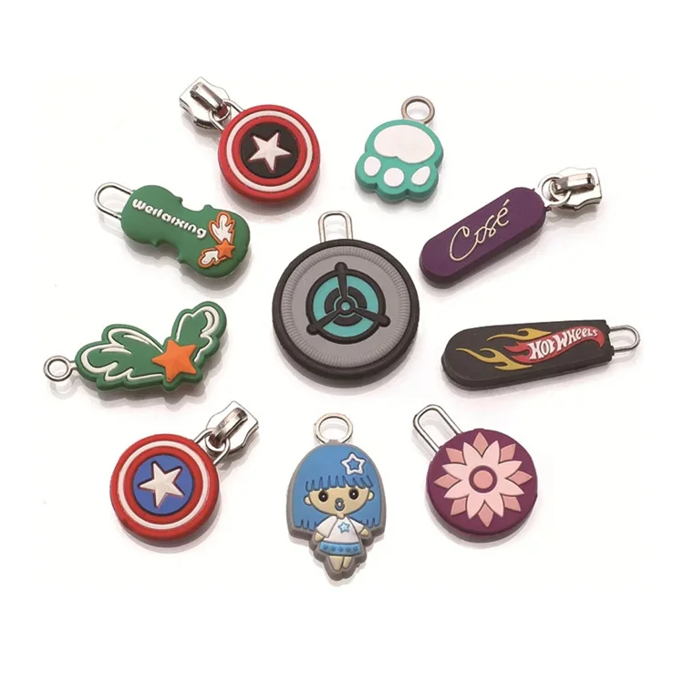 good quality Custom Made Slider Zipper pvc rubber plastic with Zip Head For Luggage/Casual Bags/cloth garments