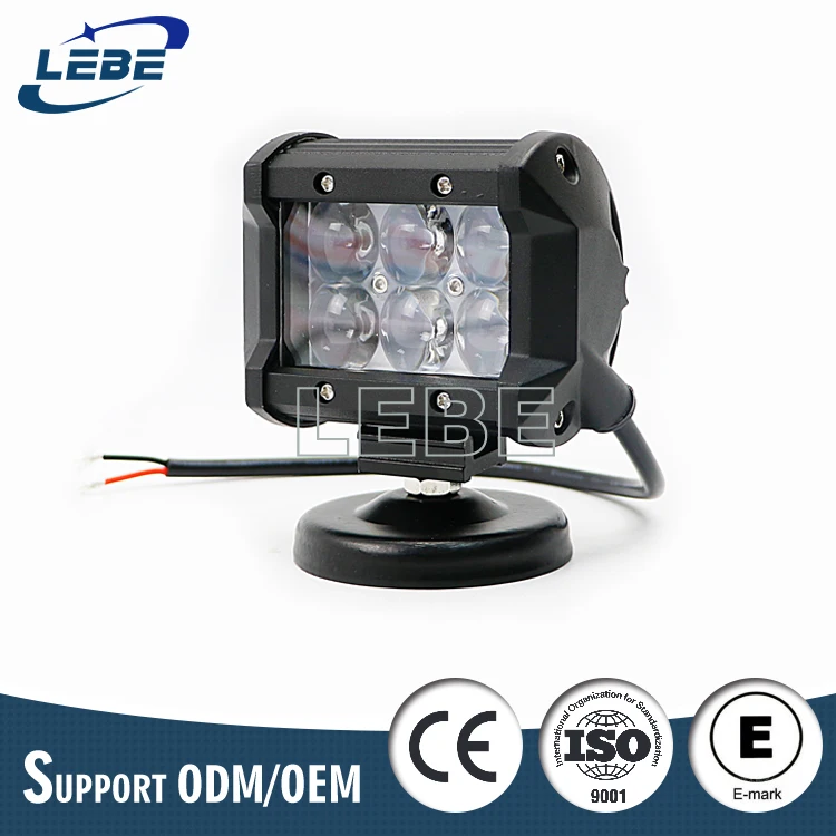 LED Offroad Headlight Light Car Spot Flood Beam 18W Led Light Bar Bracket