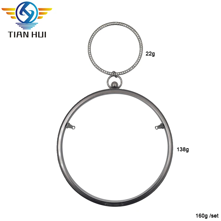 Round shape box clutch frame metal clutch frames with plastic shell cover