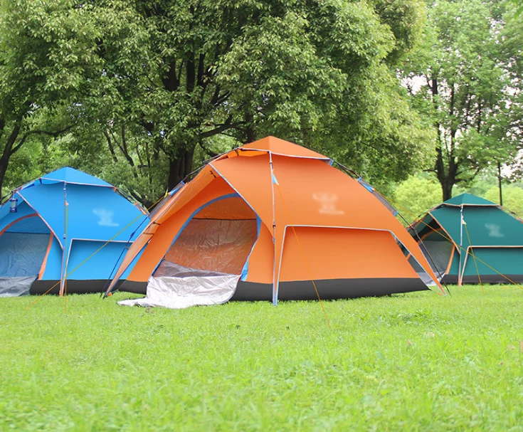 
Camping Waterproof Tent 3-4 Person Fully Automatic Double Layer Outdoor Tent 