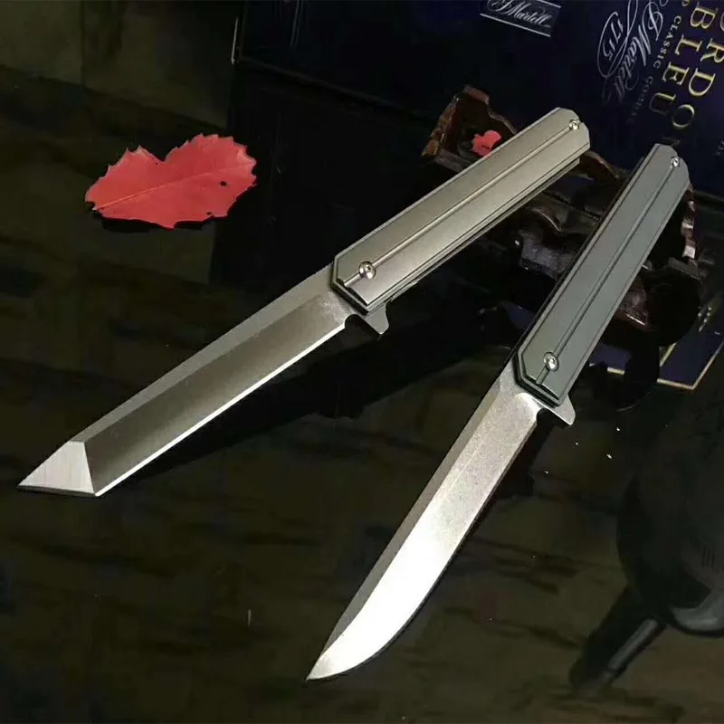 Quartermaster stainless steel D2 blade TC4 titanium alloy handle folding outdoor camping fruit EDC hunting knife kitchen knife