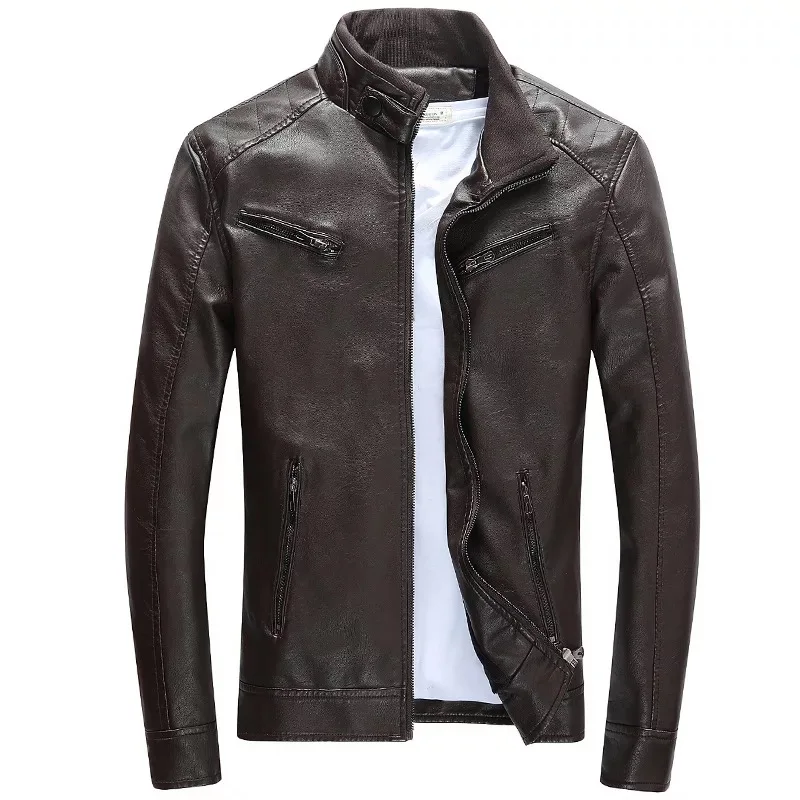 2021 New style custom korean mens motorcycle leather jacket