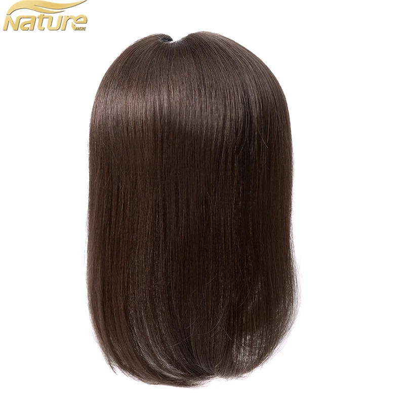 Супер парик из тонкой кожи волос системы лысый натуральные волосы светло-ясень Коричневый женский парик