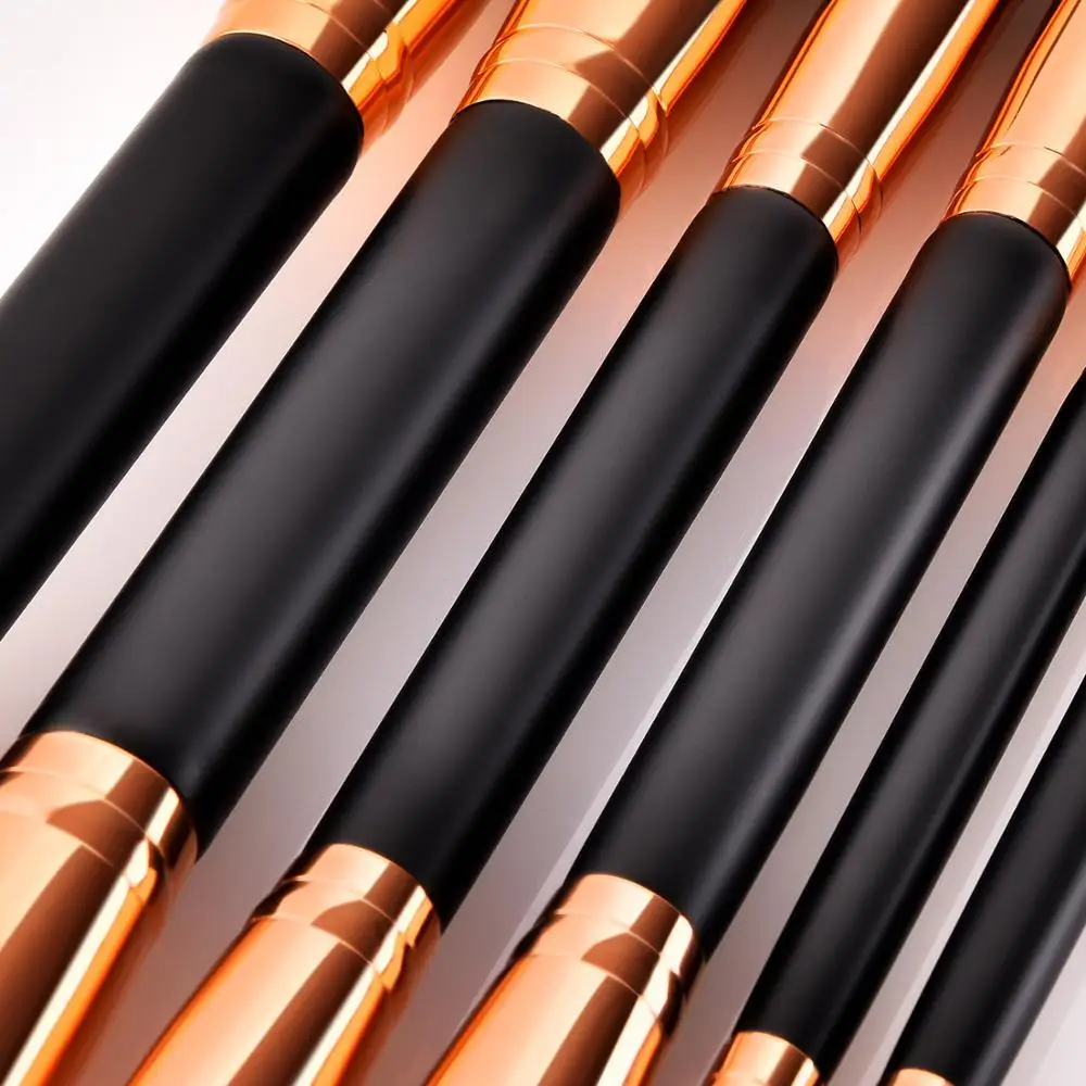 14pcs Two Double Side Head Black Gold Maquillaje Beauty Needs Makeup Brush Set