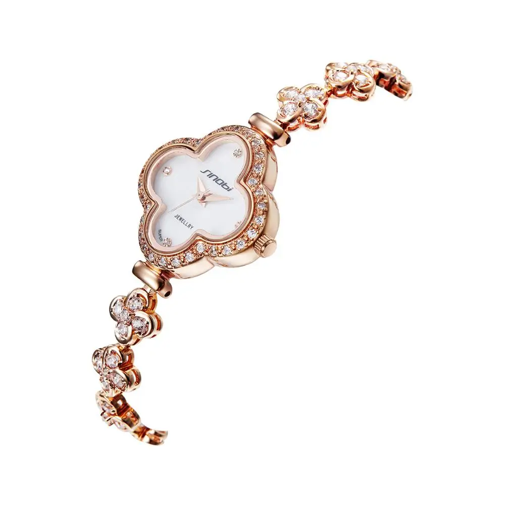 SINOBI Luxury Brand Diamond Unique Case Women Watches Fashion Bracelet Ladies Watch Jewelry Watch Women Clock Montre Femme