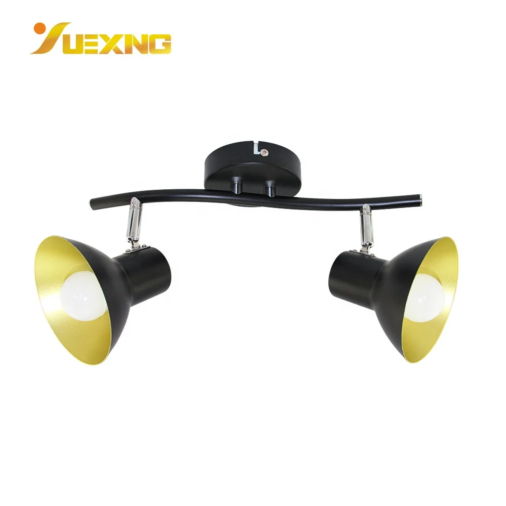 E14  4 Lights Black Decoration Led Linear Track  Spot Ceiling Light Shade Lamp