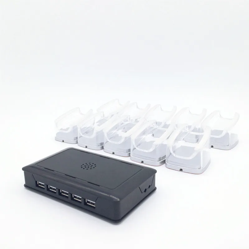 Retail display security solutions for cell phone anti theft alarm stand for mobile shop multi port security alarm system