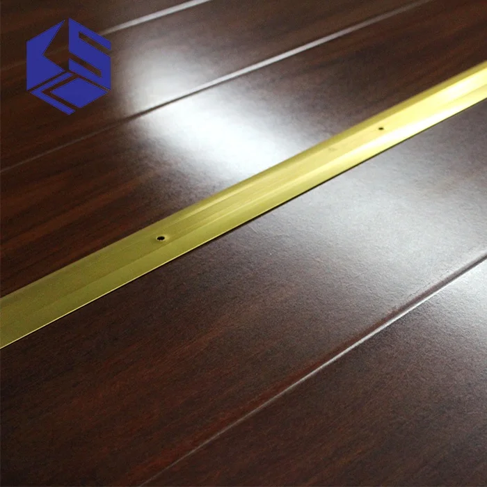 Customized T-shape aluminium gold metal threshold flooring trim tile transition edge strips