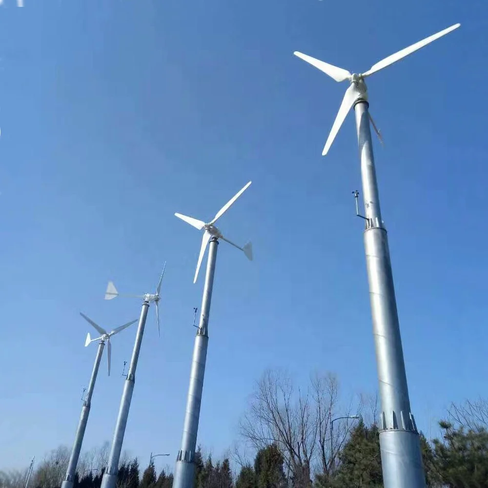Hawt Axial Wind Turbine R&X CE China Cheap Home 5000 Watt 5kw Custom Jiangsu Naier Wind Power Technology RX OEM ODM 6000W 6m 9m