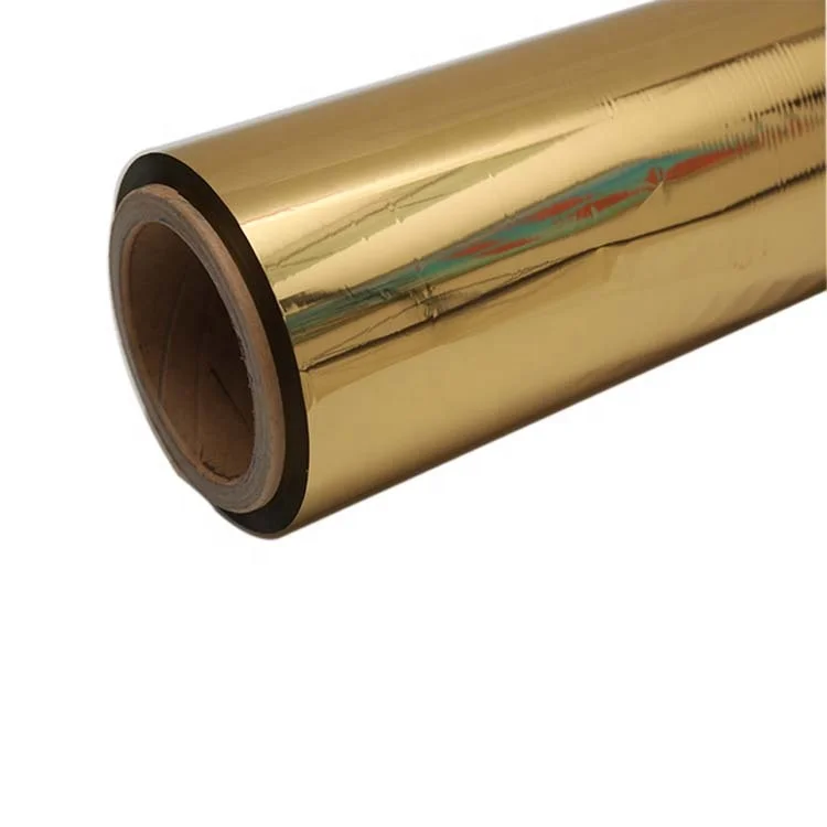 Latest product wholesale color laminating film,reflective aluminum film,gold metalized pet film